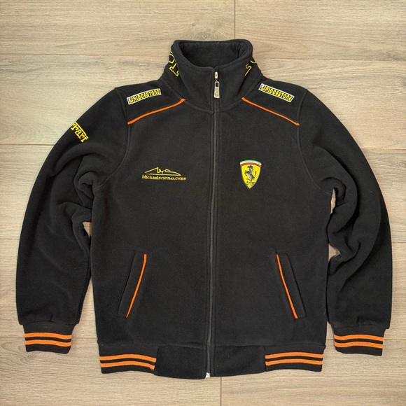 Ferrari Other - Michael Schumacher Ferrari Black & Orange Zip-Up Fleece Jacket